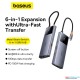 Baseus 6-in-1 USB-C HUB Metal Gleam Series II – Space Grey 